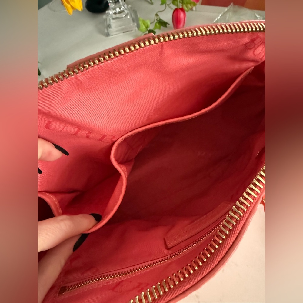 Burberry Pink Orchard Leather Satchel w/added unbranded crossbody strap - Picture 9 of 13